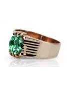 Stil Vintage Inel Smarald Original vintage din aur roz de 14k vrc007r